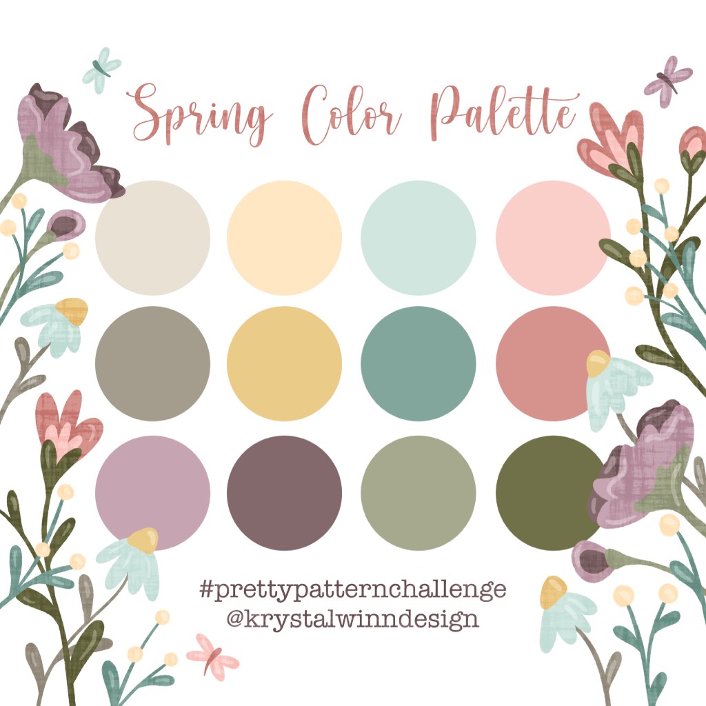 color palette for the spring mini pretty pattern challenge